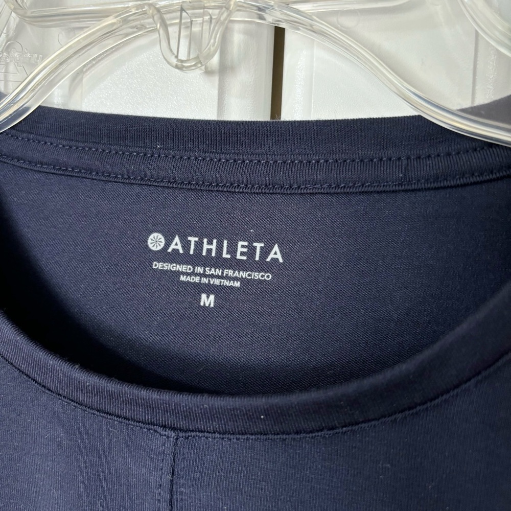 Athleta Long Sleeve Essence Twist Top, Navy Blue, Women’s Medium - Picture 8 of 13